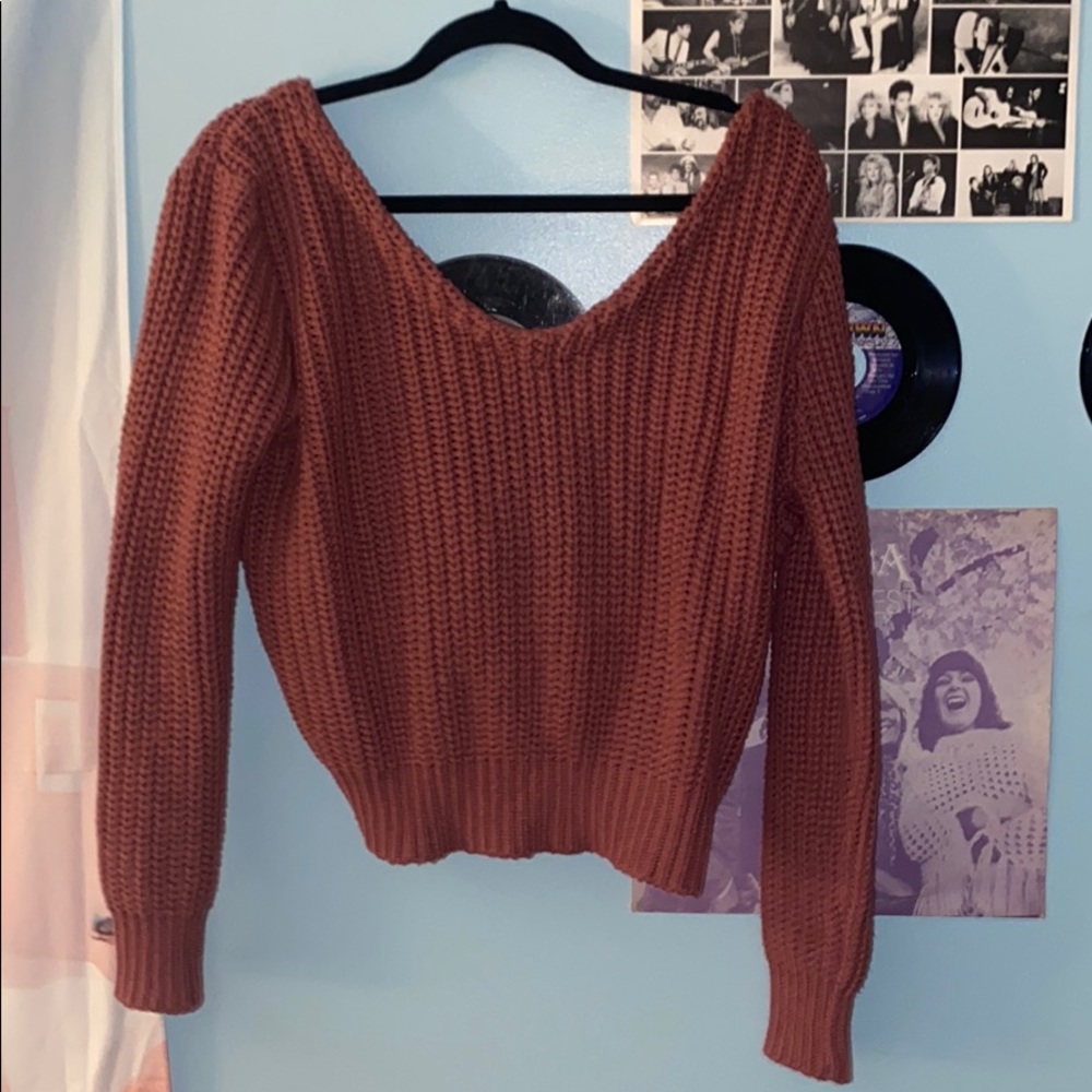 low neck sweater